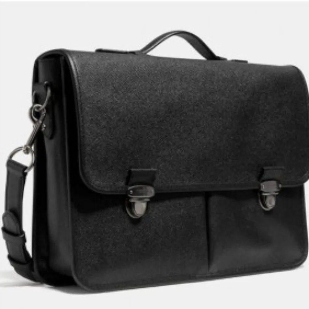 New NWT Coach Men's Leather Briefcase Bag OUT PRINT